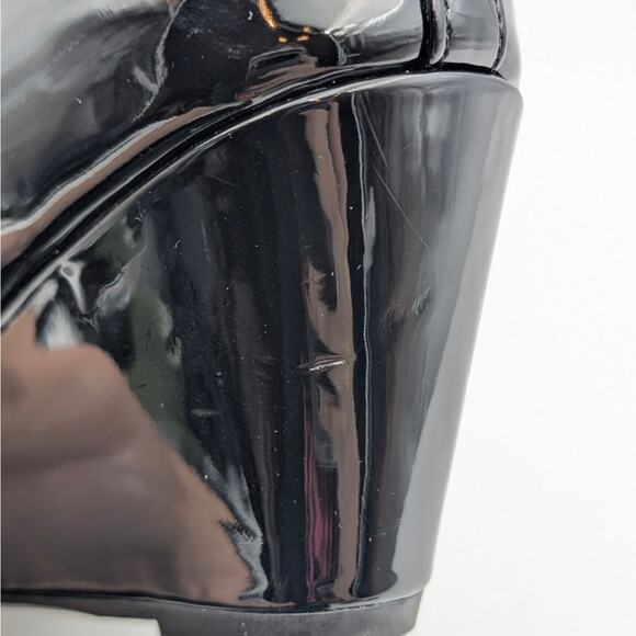 Reaction Kenneth Cole Elinor Wedge Pumps Women's Black Size US8.5 EU39.5 - Picture 6 of 10